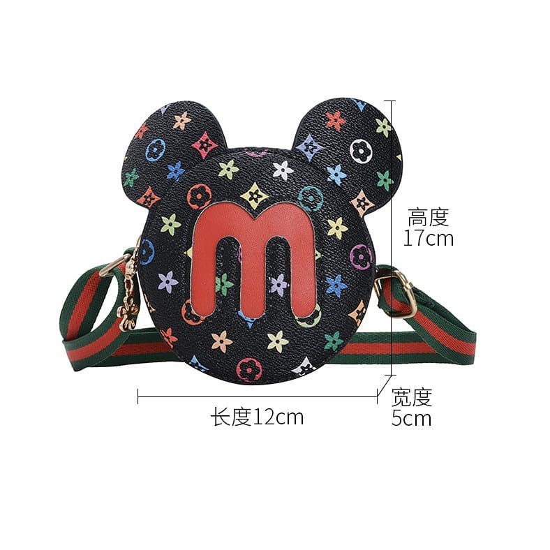 Tas Selempang Anak/ Sling Bag Karakter Kepala Mickey Mouse Murah Import - MIKHAMART