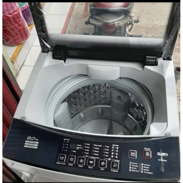 Mesin Cuci 1 Tabung PANASONIC NA F80MB1WSG 8 KG Soft Close Door