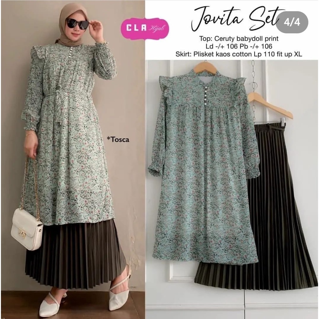 Setelan Rok 2in1 JOVITA || COD (Bayar Ditempat)