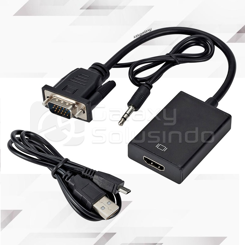 Converter VGA to HDMI + Audio Cable