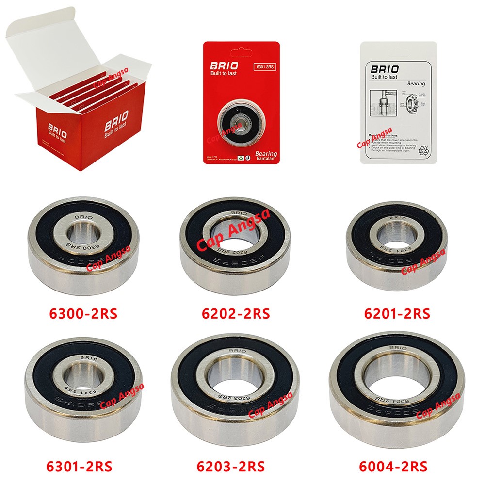 BRIO BEARING 6301 2RS 10pc KLAHER LAHER BERING KLAHAR LAHAR BANTALAN BOLA RODA DEPAN BELAKANG GEAR