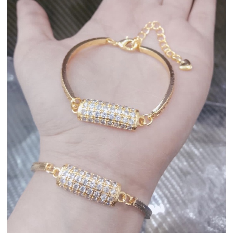 Gelang tangan wanita lapis emas yaxiya xuping perhiasan