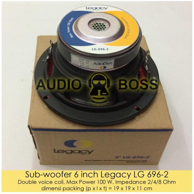 Speaker Subwoofer 6 Inch Legacy Lg 6962 Subwoofer 6" Legacy Lg6962