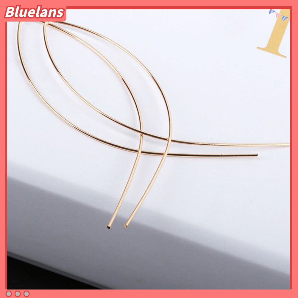 Anting Panjang Handmade Model Cross Fish Line Untuk Wanita