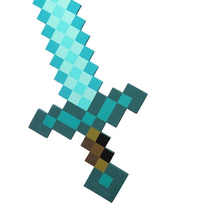 Toy Mainan Pedang Minecraft sword bahan eva mine craft Creeper Diamond Pickaxe Untuk Hadiah Ulang An