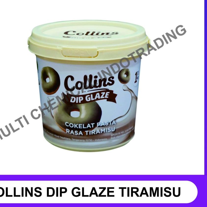 

limited STOCK!COLLINS DIP GLAZE 1 KG - TOPPING DONAT PISANG NUGGET - TIRAMISU|SQ5