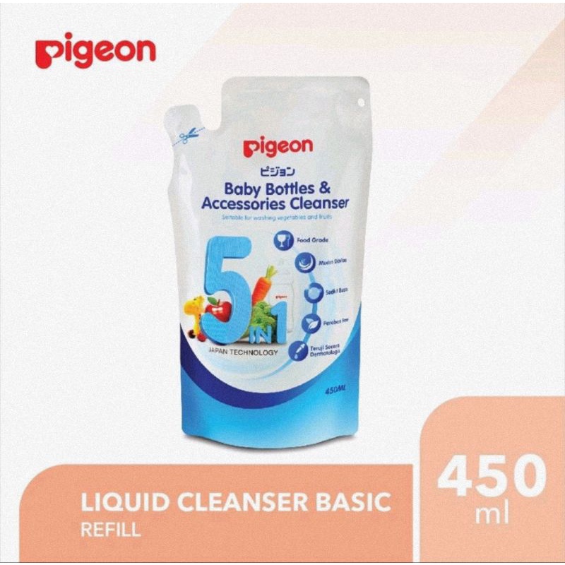 Pigeon Baby Bottles &amp; Accesories Liquid Cleanser 450 ml (Beli 1 Gratis 1) - Sabun Pembersih Botol Susu