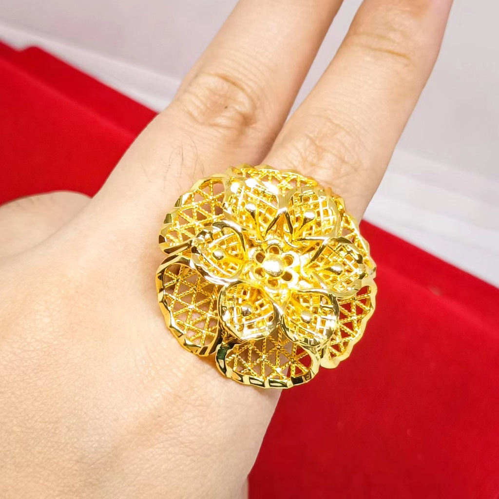 Cincin Bunga Kendari terbaru cantik Perhiasan Dubai Lapis Emas 24K Gold Fashion Xuping