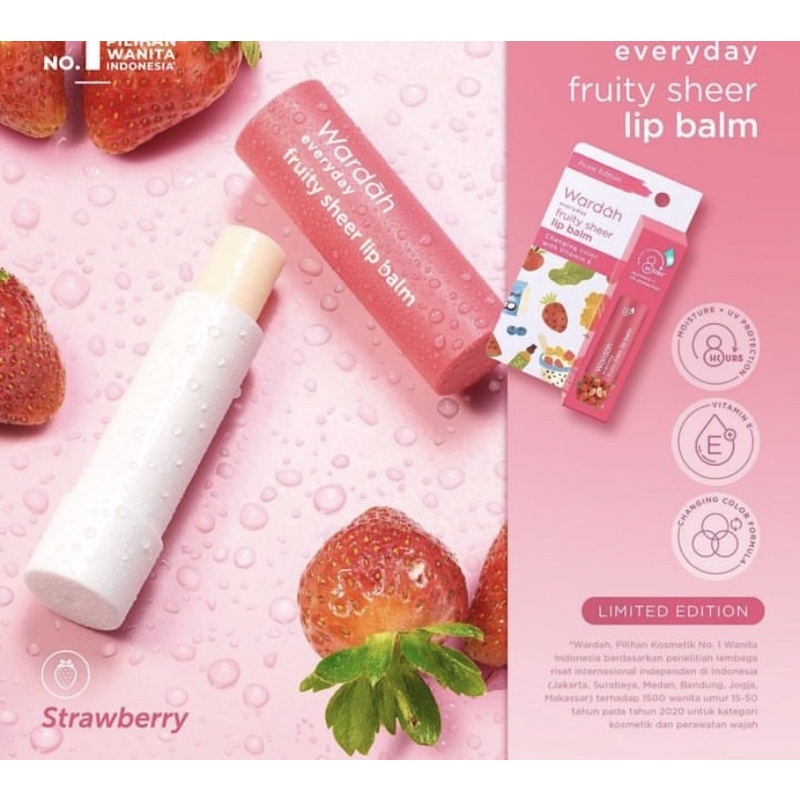 WARDAH EVERYDAY FRUITY SHEER LIP BALM/EVERYDAY MOISTURE LIP NUTRITION