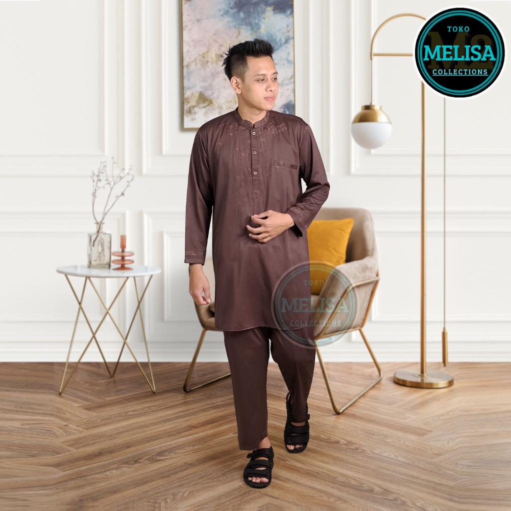 baju koko setelan pakistan dewasa bahan poli katun Setelan Kurta Pakistan Koko Muslim Lengan Panjang Dewasa Remaja Pria Laki Laki Ukuran M L XL