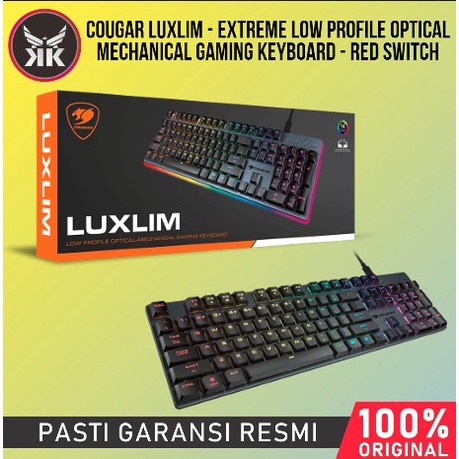 Cougar LUXLIM Extreme Low Profile Optical-Mechanical Gaming Keyboard - Full-size RGB