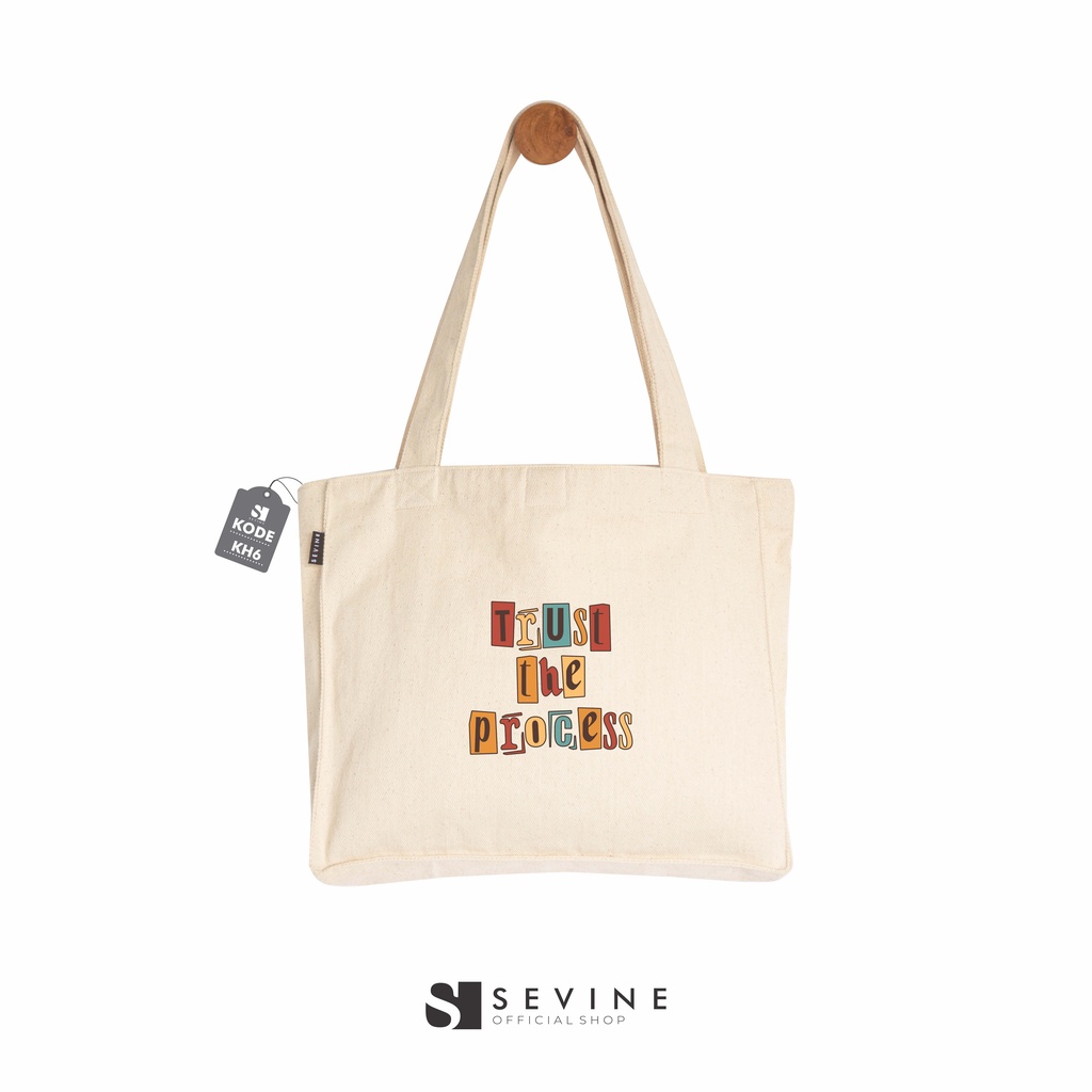 Sevine Totebag Kanvas Daisy Tas Wanita Tote Bag Dengan Kantong Laptop Kuliah Sekolah Kerja Quotes Aesthetic - KH