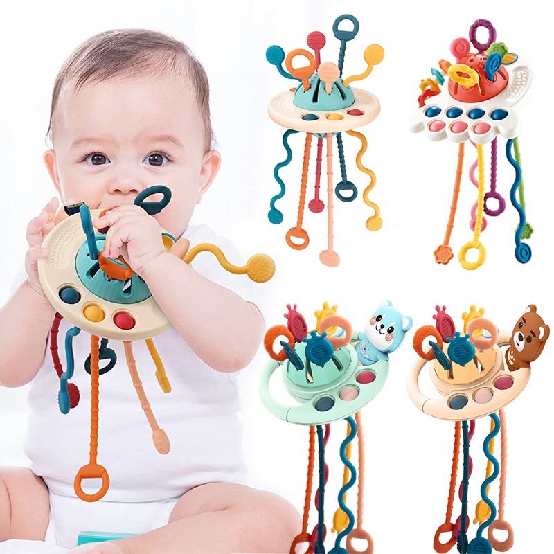 Mainan Edukasi Sensorik Montessori Bahan Silikon Untuk Bayi 6 12 Bulan 1-3 Tahun