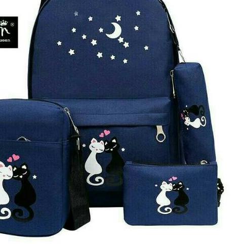 Tas ransel anak sekolah doubel cat 4in1 - tas anak sekolah - tas ransel - tas anak