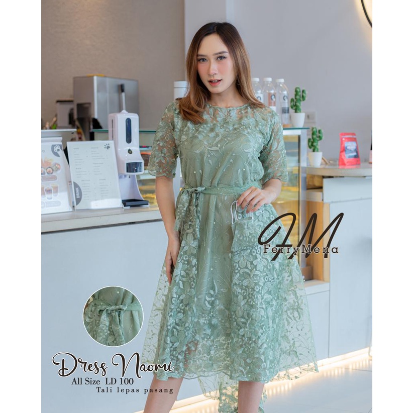 Dress Naomi || Dress NataL Terbaru || Premium Quality Product || Dress Tille Premium || Seragam Pesta Terbaru || Dress Wisuda Modern