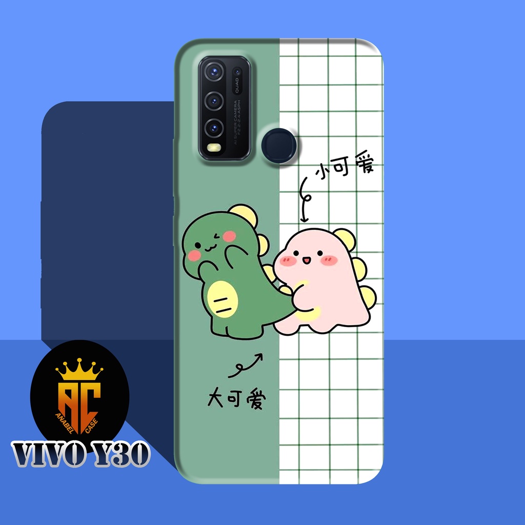 [HCVI8] CASE HP HARDCASE FOR VIVO Y30/Y50/Y30I MOTIF DINO COUPLE CUTE - ANABELCASE Hardcase Cute - C