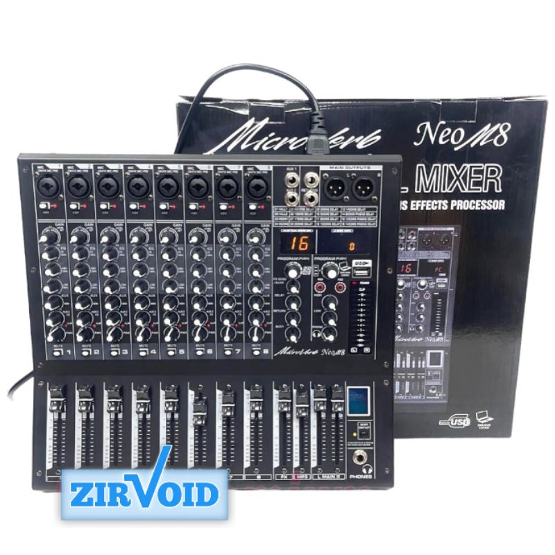 MICROVERB NEO M8 AUDIO MIXER 8 CHANNEL NEO M 8