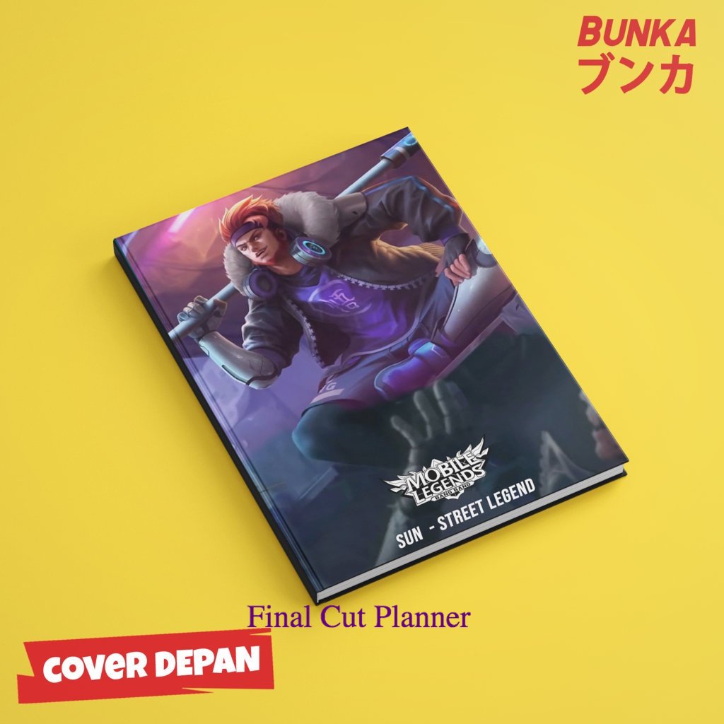 

buku tulis polos/bergaris Mobile legends Sun Street Legend Hardocover A5 Buku tulis catatan Notes Agenda planner Jurnal