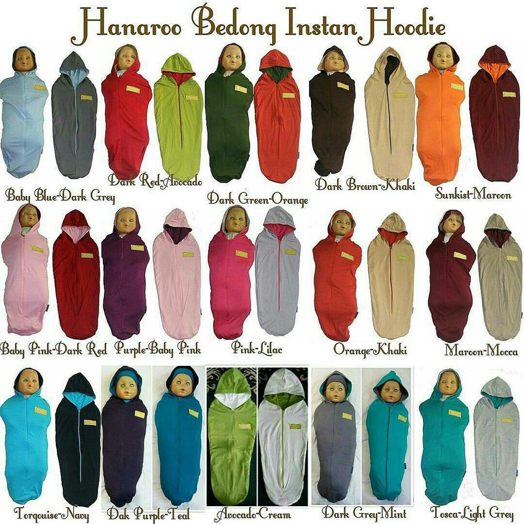 Bedong Instan Bayi Hoodie dan Kerah Hanaroo