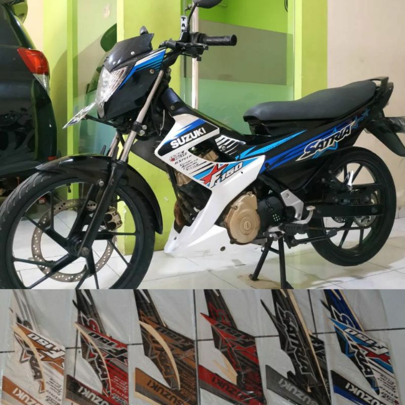 (Bisa COD) Striping stiker Suzuki Satria FU 2014 ori Lis satria F 2014 stikcer satriafu 150 fullset 