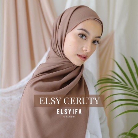 JILBAB ELSY PASHMINA CERUTY BABYDOLL 180 X 75 CM BY ELSYIFA FASHION