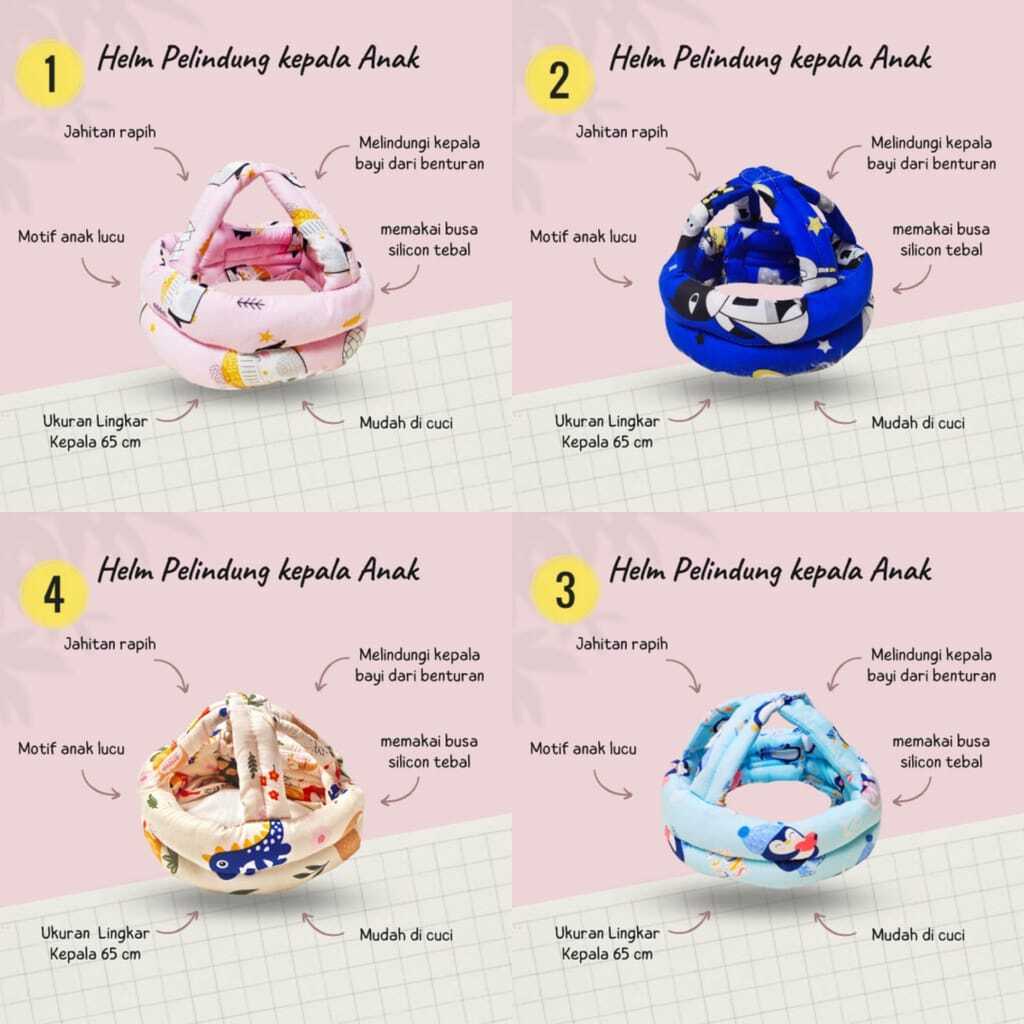 Helm Bantal Pelindung Kepala Bayi Balita Keselamatan Anti Tabrakan Baby head protector