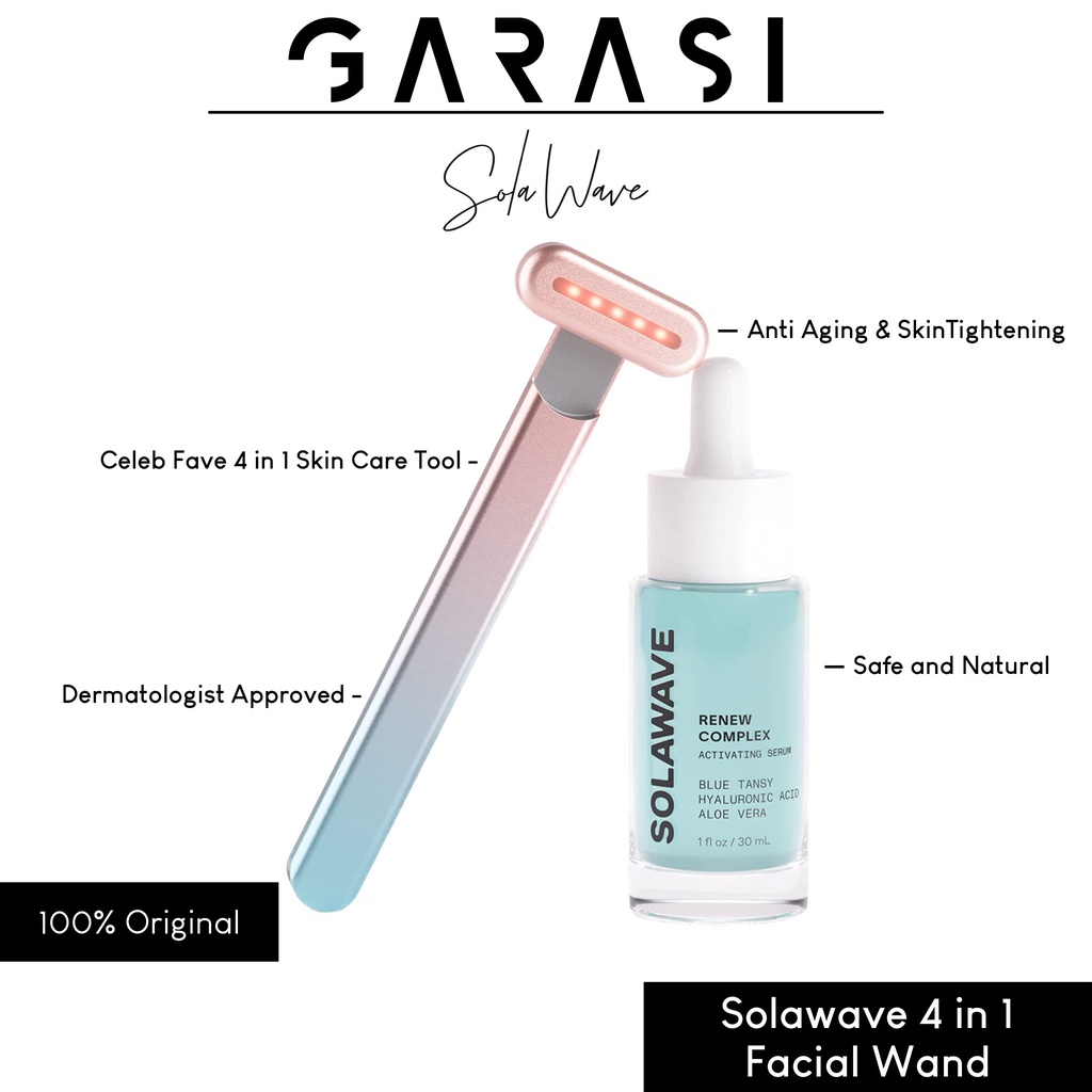 Harte Tragetasche Für SolaWave Gesichtsstab & Serum – Aus EVA, Mit Netztasche, Champagnefarben, 17,6 X 9 Cm