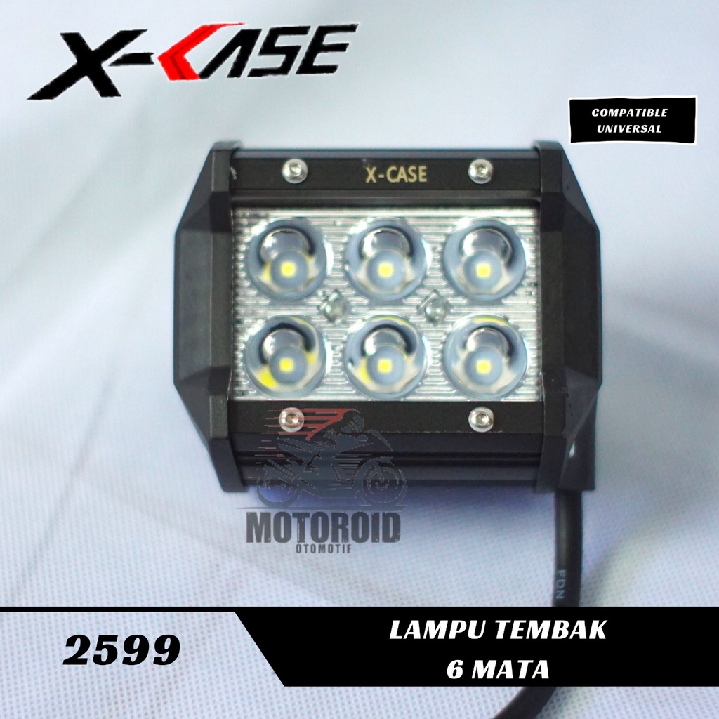 Lampu Tembak Sorot Led PLUS BREKET Cree CWL 6 Mata Mini Lampu Tembak Motor Mobil UNIVERSAL