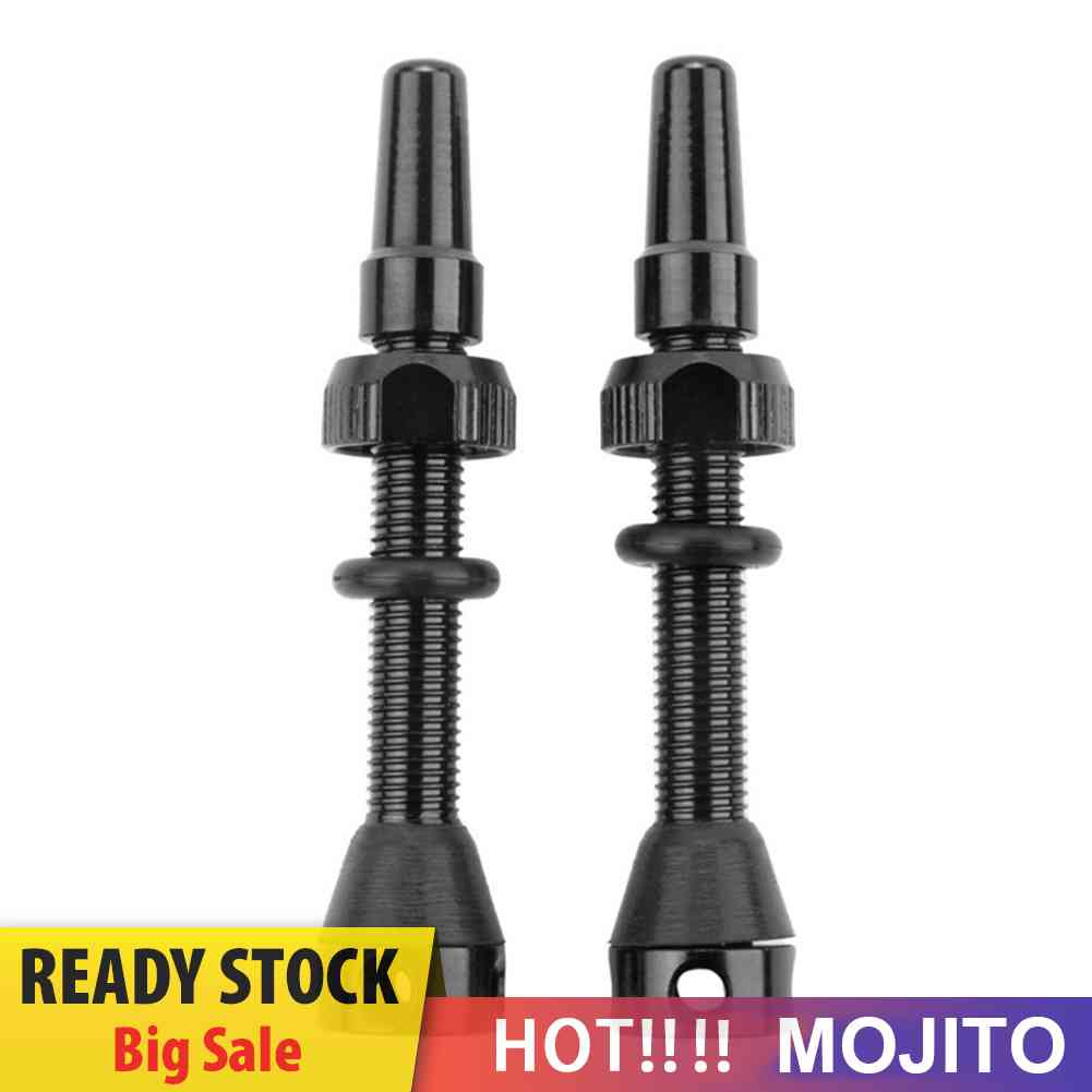 2pcs Katup Presta Ban Tubeless 40mm Bahan CNC Alloy Dengan Tutup Untuk Sepeda