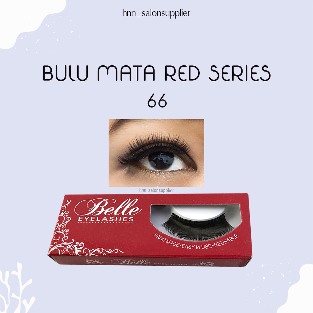 66 Bulu Mata Palsu Handmade Fake Eyelash Eye Lashes Lash Artifivial Belle Eyelashes