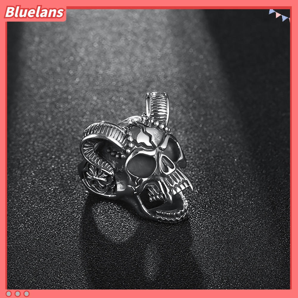 Cincin Jari Desain Tengkorak Hollow Gaya Vintage Untuk Unisex