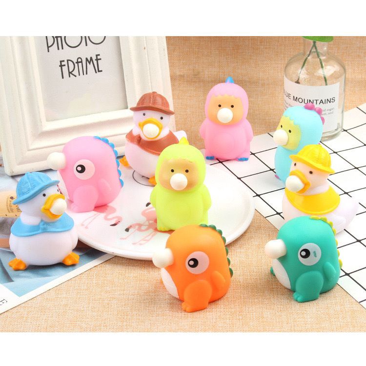 Mainan Squishy Dino Pop it Karet Silikon Balon Silicone Pencet Lentur Aman