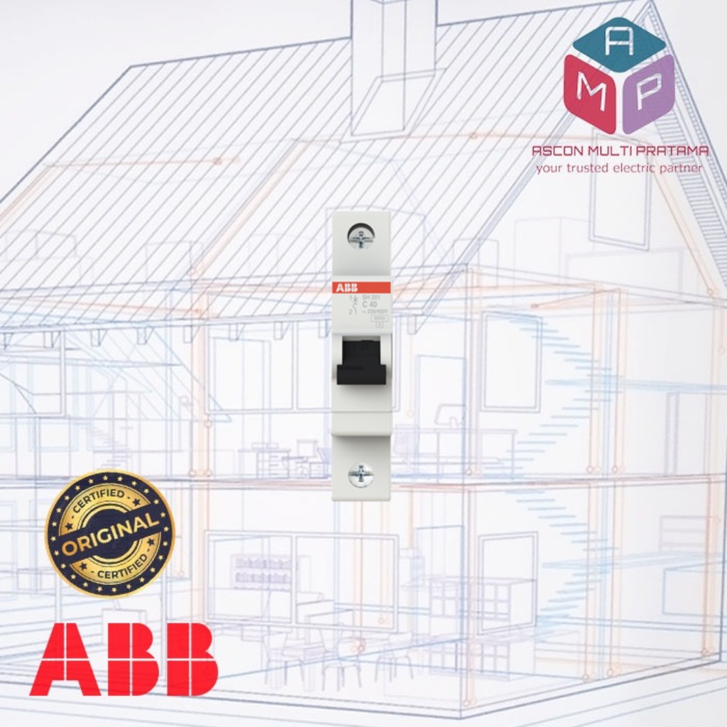 MCB ABB S201 C40 1P 6kA 40A