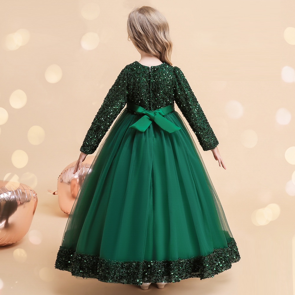 [Brandedbaby] 5T-12T LONG PARTY DRESS ANAK / LONG DRESS CHRISTMAS / DRESS PESTA ANAK PEREMPUAN