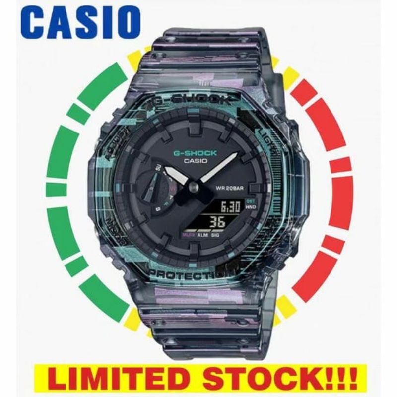 JAM TANGAN CASIO GSHOCK GA2100 LIMITED EDITION RUBIK  PRIA ANALOG DIGITAL
