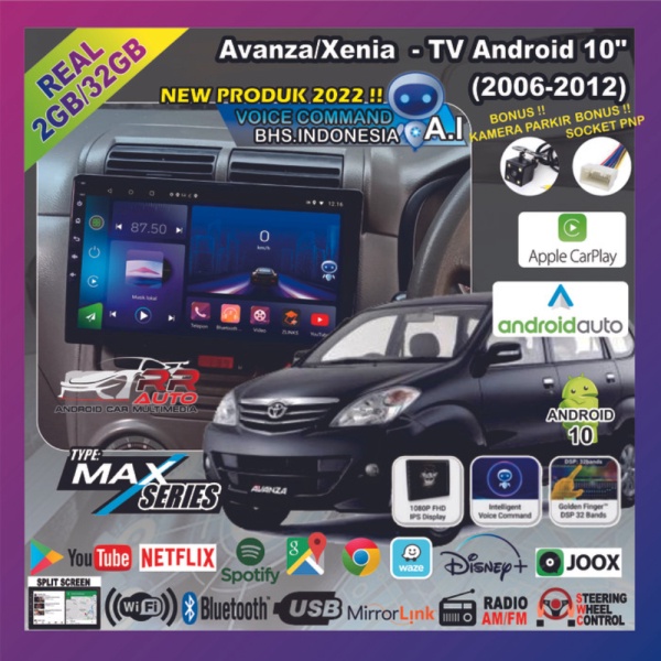 Dijual perkakas Old avanza xenia 2006-2012 head unit tape mobil 10inch andr Diskon