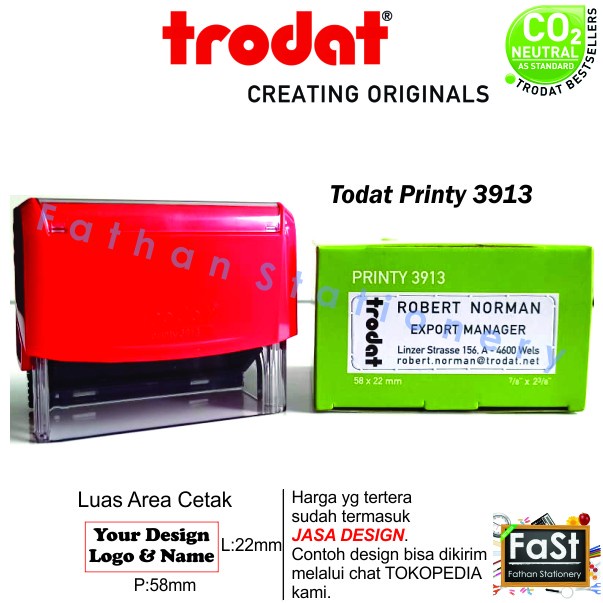 

Cantik Stempel Trodat Printy 3913 + Letter Original Bergaransi