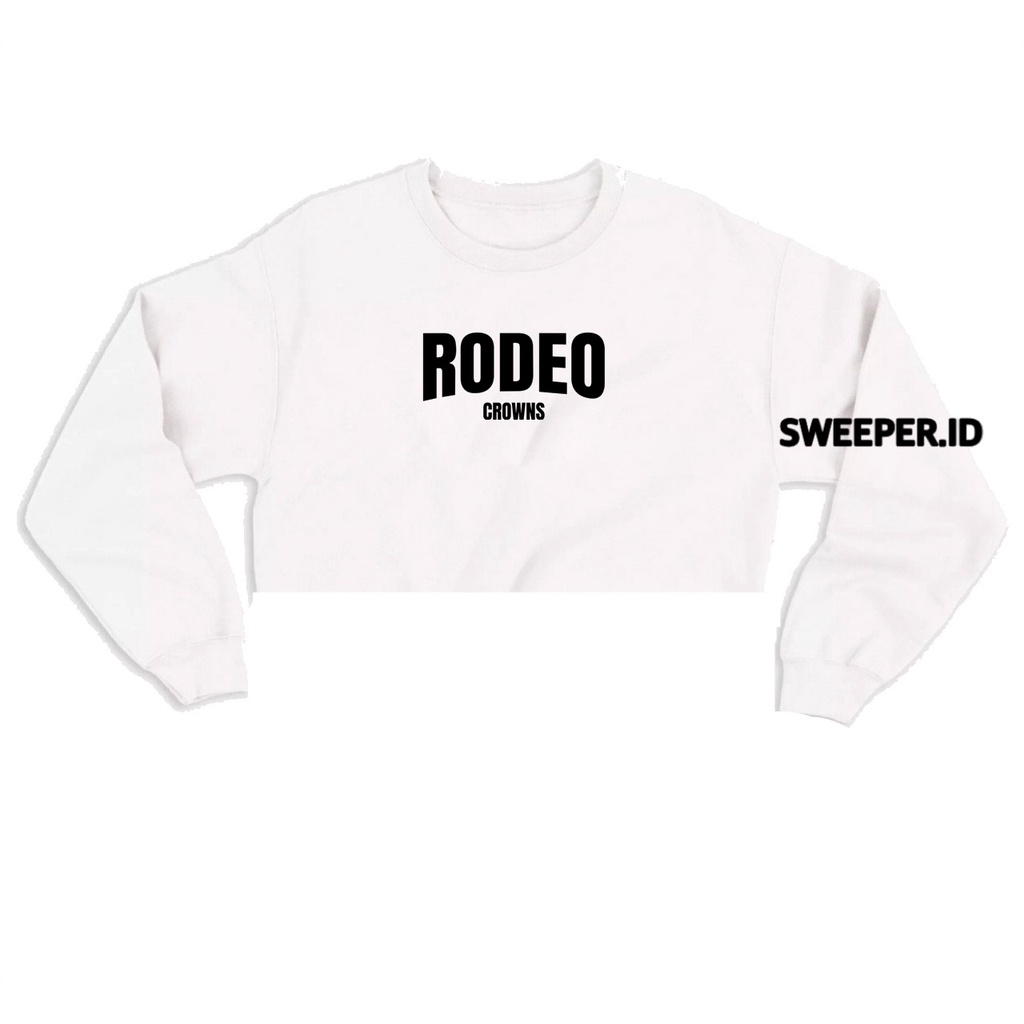 RODEO CROWNS SWEATER CROPE BAHAN FLEECE BAHAN FLEECE