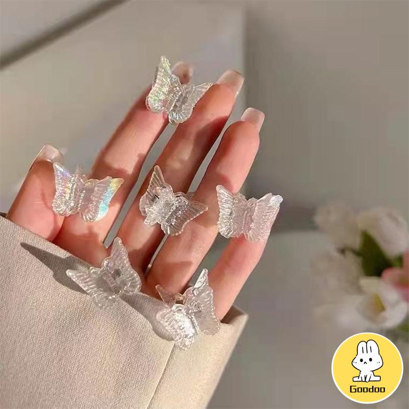 COD Mini Jepit Rambut Kupu-kupu Klip Rambut Korea Transparan Klip Aksesoris Wanita -Doo