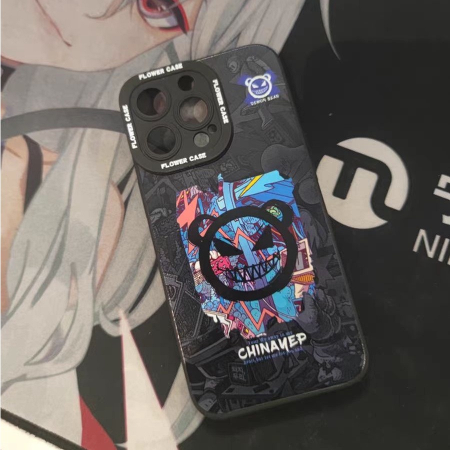 Ins Casing iPhone 14 14pro 14Plus 14prm 13 13pro 13pro 11 7Plus 8Plus Xr XS 12pro Max Motif Beruang Shockproof