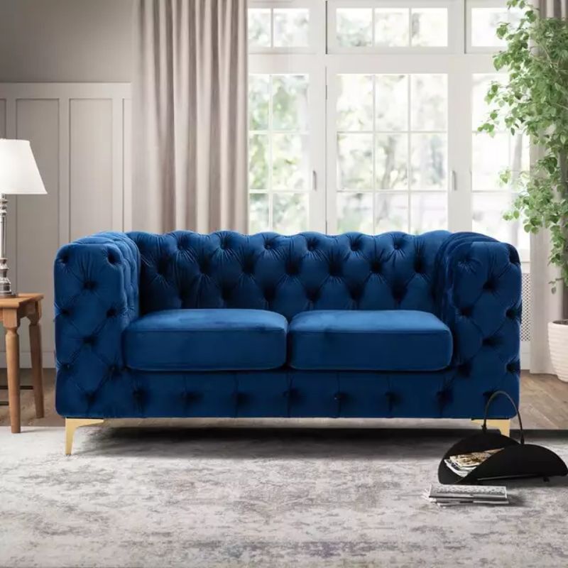 sofa chesterfield 2 seater model baru mewah dan elegan
