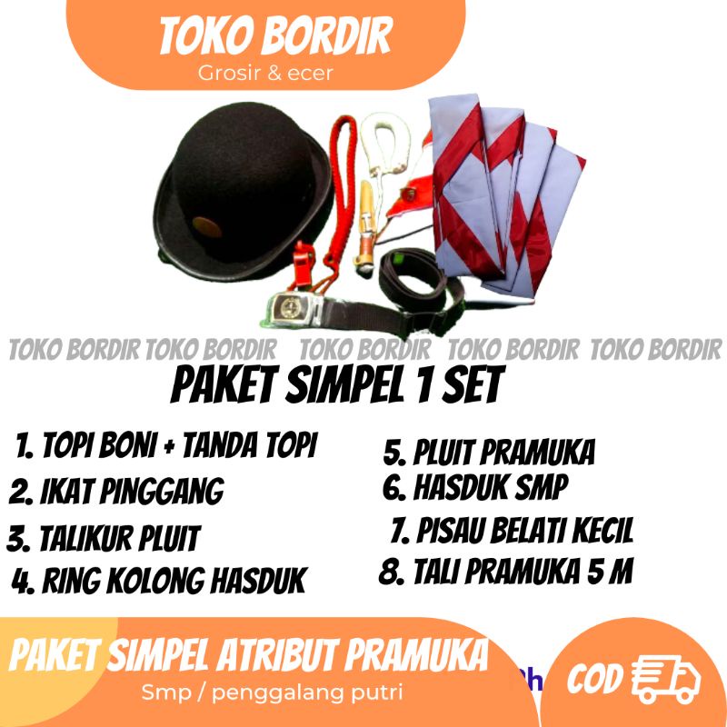 Paket atribut pramuka SMP / paket atribut pramuka penggalang putri