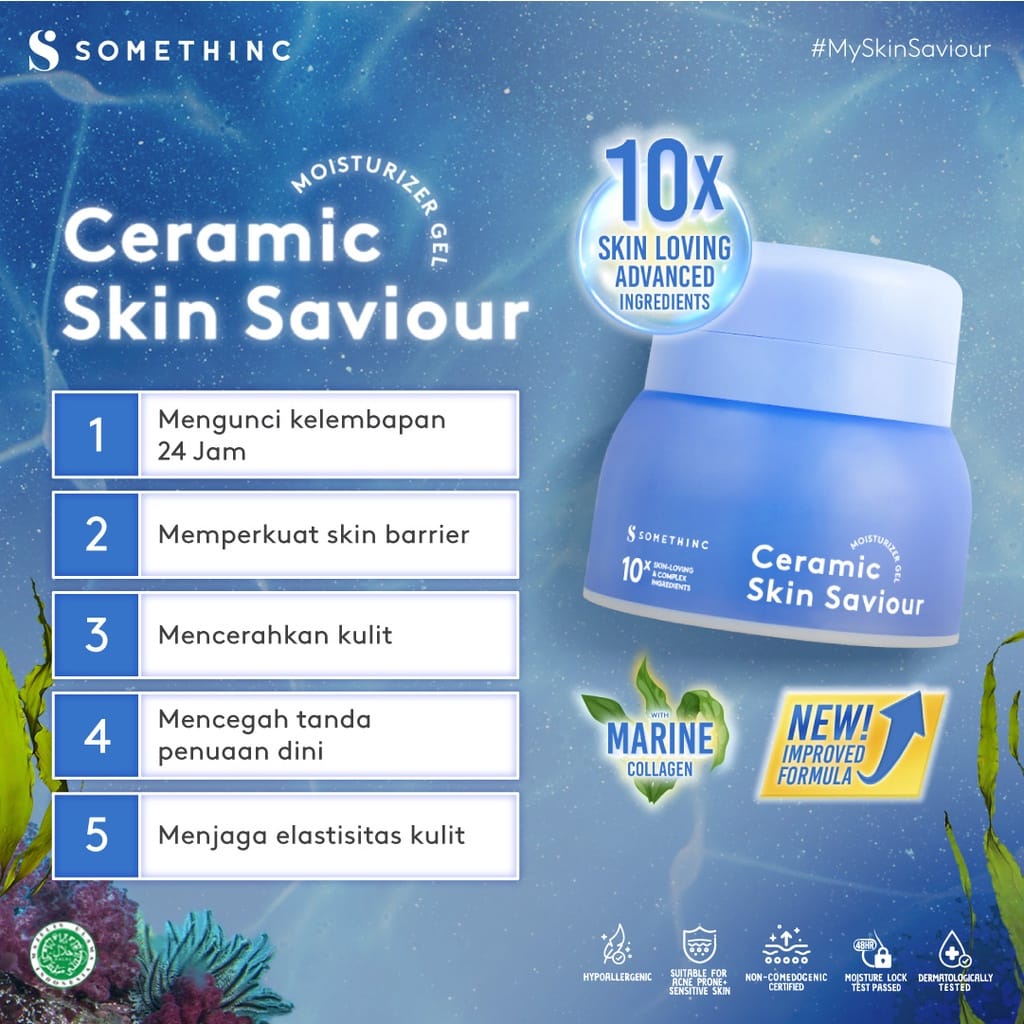 Somethinc Ceramic Skin Saviour Moisturizer Gel - 50ml | 25ml | Refill