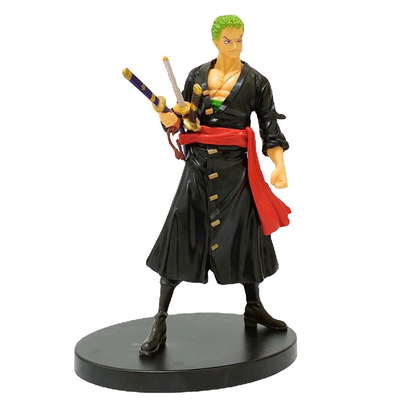 Mainan Action Figure Model Anime One Piece Roronoa Zoro Bahan PVC Ukuran 19CM Untuk Anak / Dewasa