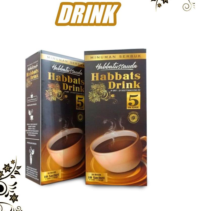 

EXCLUSIVE!Habbat's Drink Minuman Serbuk Habbatussauda 5in1 Kemasan Isi 10 Sachet|SQ1