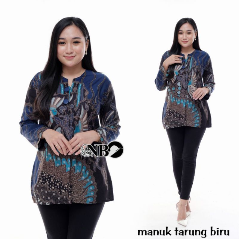 BAJU BATIK WANITA MODERN MONALISA GENES M,L,XL asli PEKALONGAN