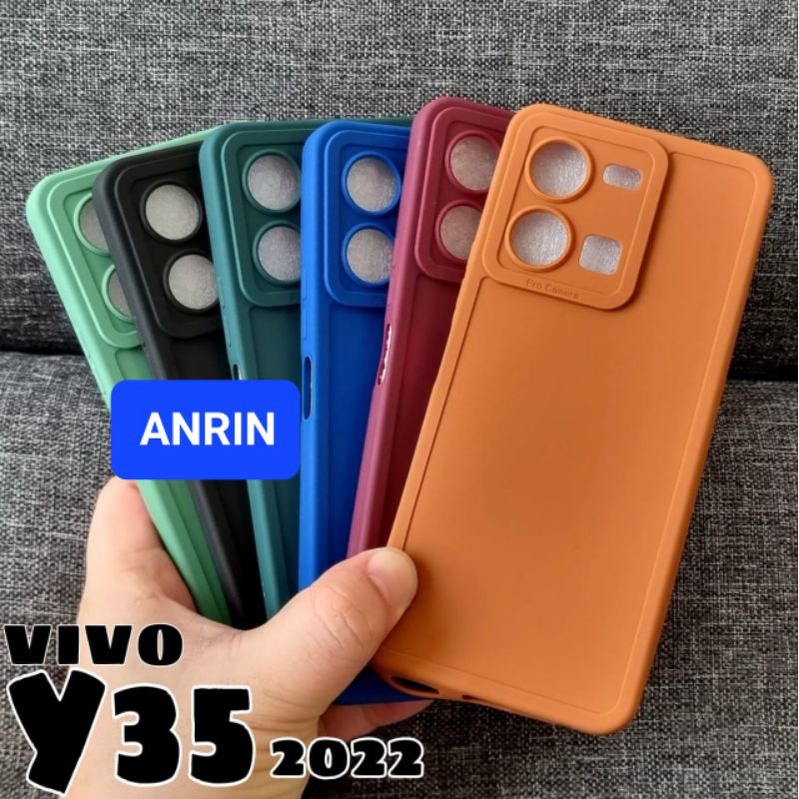 VIVO Y35 2022 CASE PRO CAMERA MACARON CASING SOFTCASE SILIKON