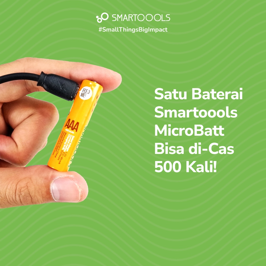 [Bundle] 2pcs Baterai Smartoools MicroBatt AAA 1.2V Micro USB dan Powerbank Remax 10000mAh 2 USB