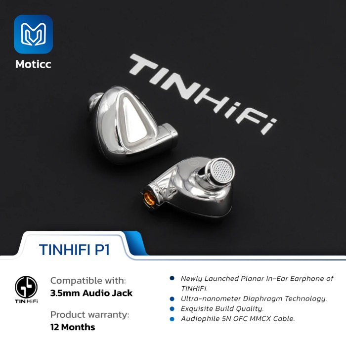 TINHIFI P1 Plus Flagship Planar Drive In Ear Monitor Earphone TIN HIFI