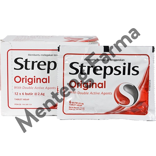 Strepsils (Original) Sachet - Permen Pelega Sakit Tenggorokan